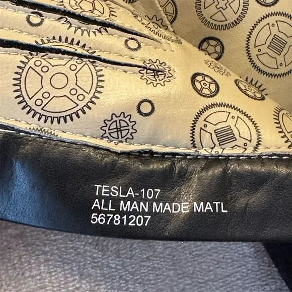 Demonia Women's Steampunk Skull & Butterfly Boots Black Size 6.5 Mid-Calf - Picture 7 of 12